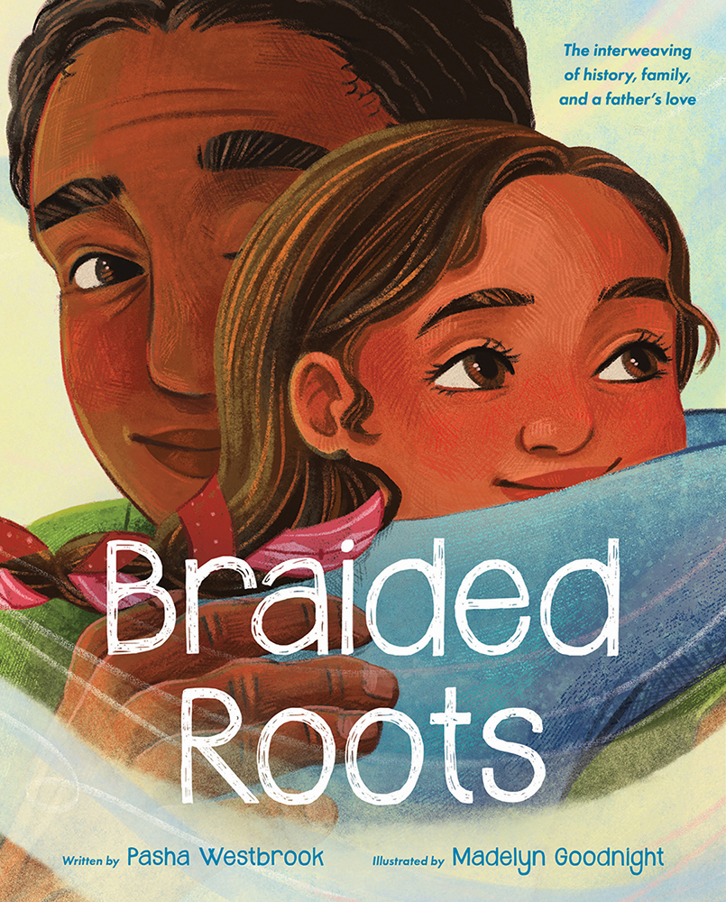 Braided Roots book jacket featuring a close-up illustration of two girls with braided hair.